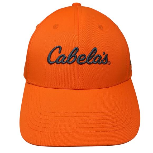 Cabela's Snapback Hat Orange One Size Spell Out Embroidered Adjustable - Picture 1 of 10